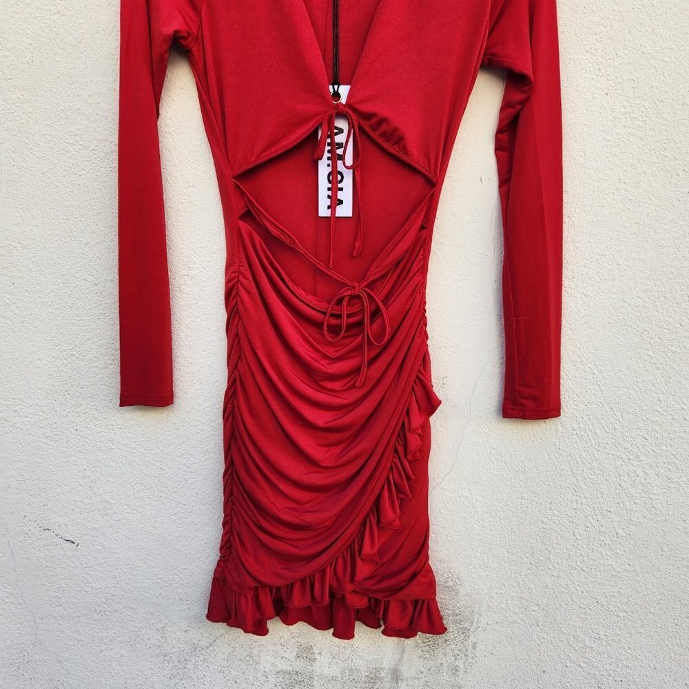 I‎ AM GIA Red Greta LEIA Dress Dress NEW NWT - Picture 5 of 10